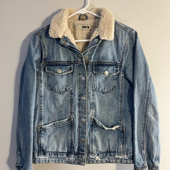 Distressed Denim Jacket from Topshop - Picture 1 of 4